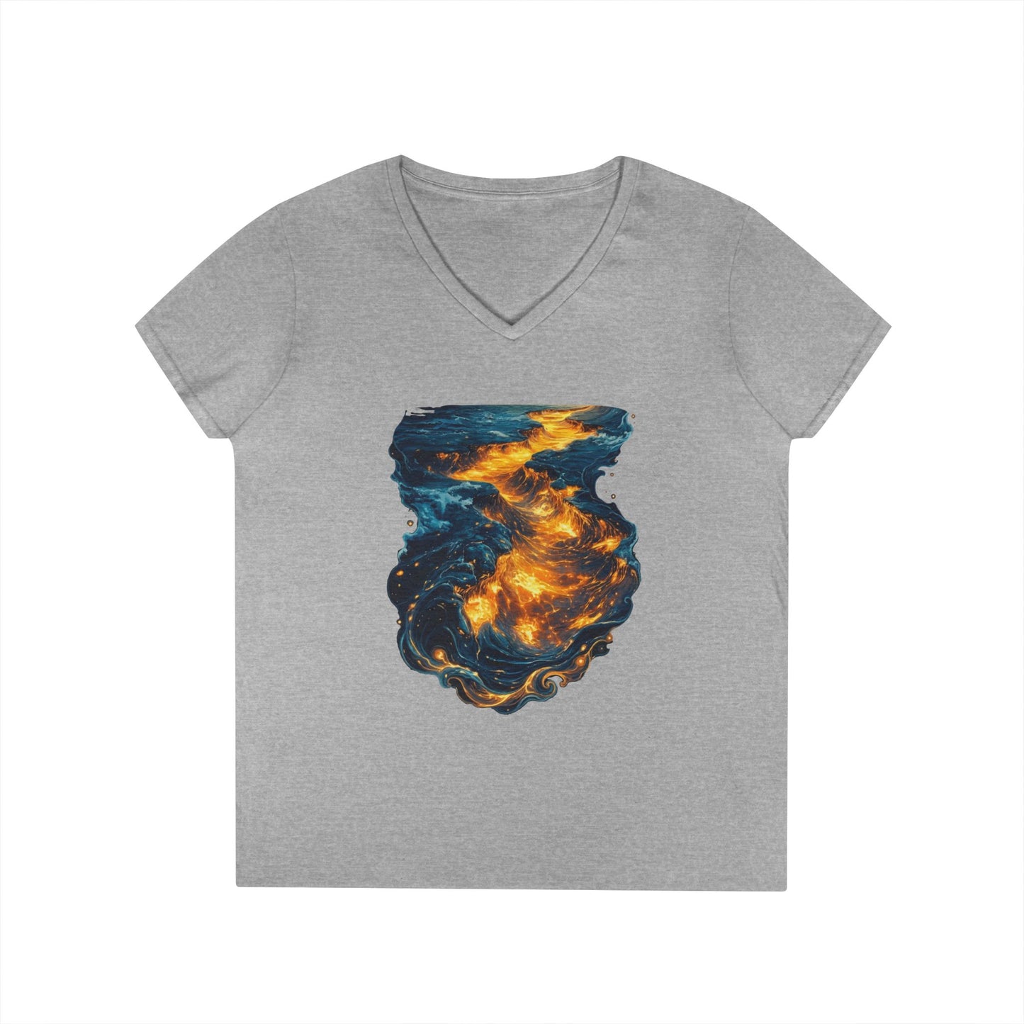 Lava Makes It Path Women's V-Neck Tee