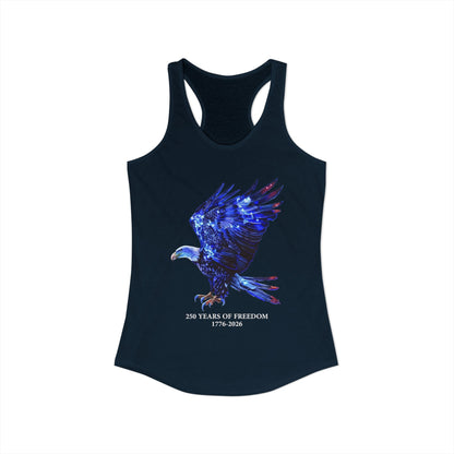 250 Years of Freedom 1776-2026 Independence Day USA Women's Ideal Racerback Tank