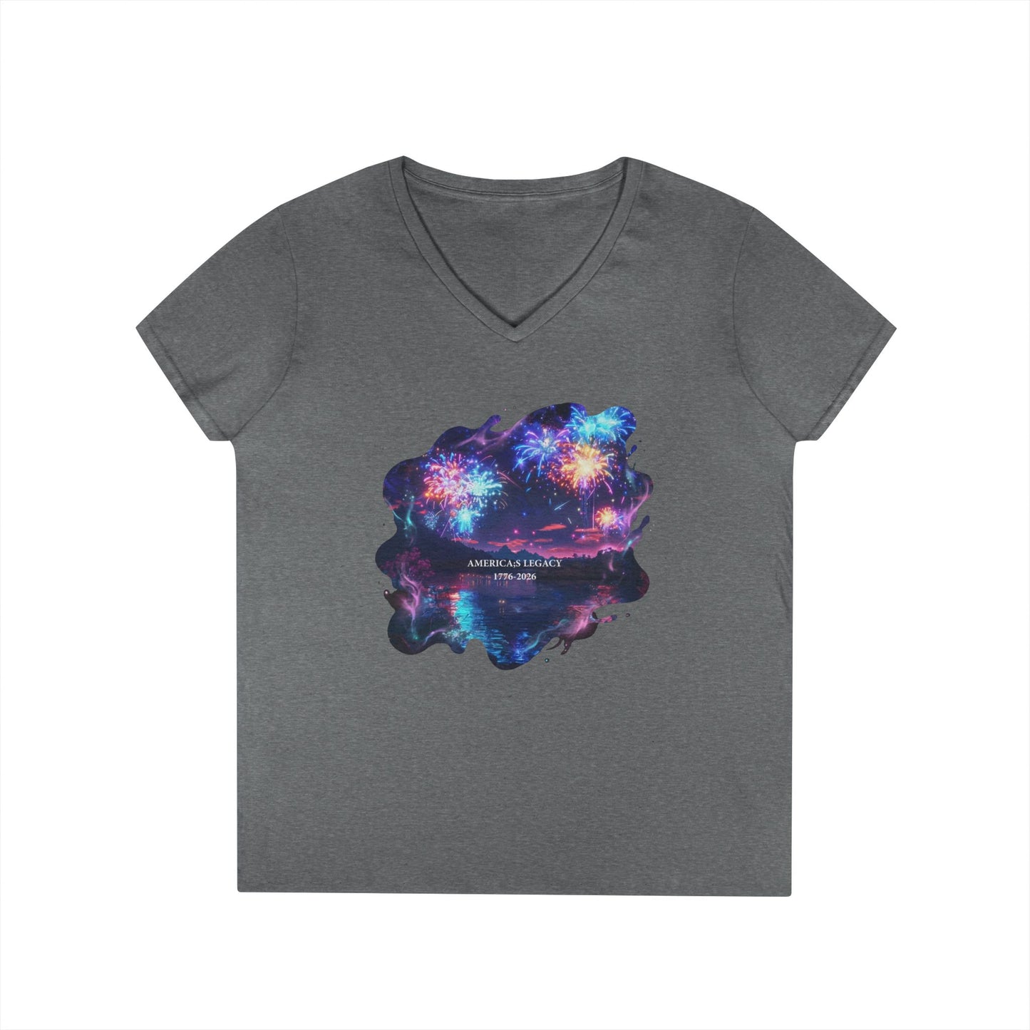 America's Legacy 1776-2026 Independence Day USA Women's V-Neck Tee