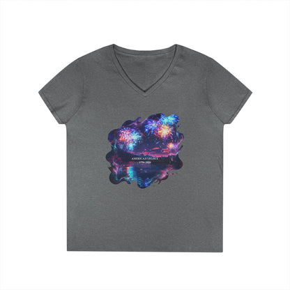 America's Legacy 1776-2026 Independence Day USA Women's V-Neck Tee