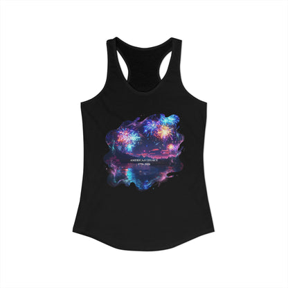 250 Years of Freeday 1776-2026 Independence Day USA Women's Ideal Racerback Tank