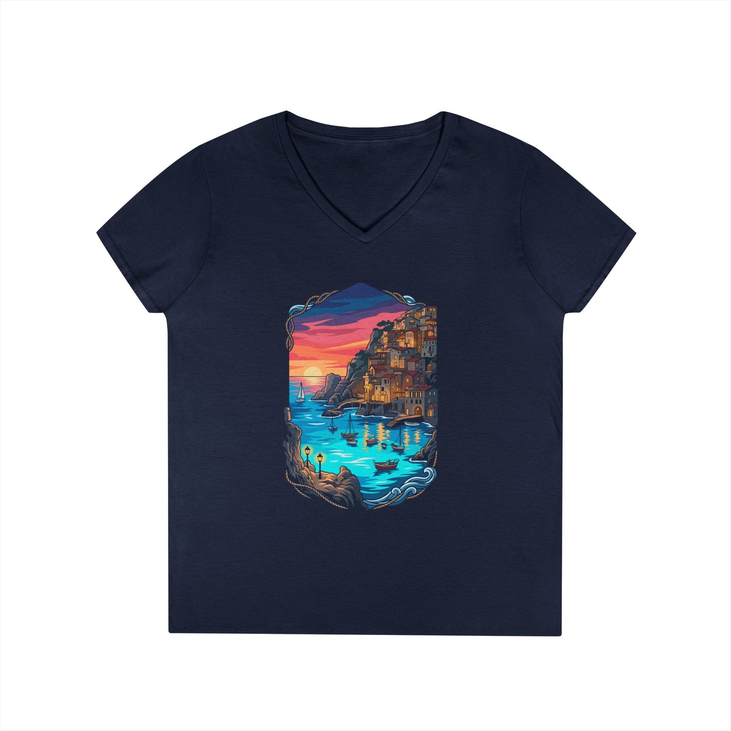 The Shining Bay Women's V-Neck Tee