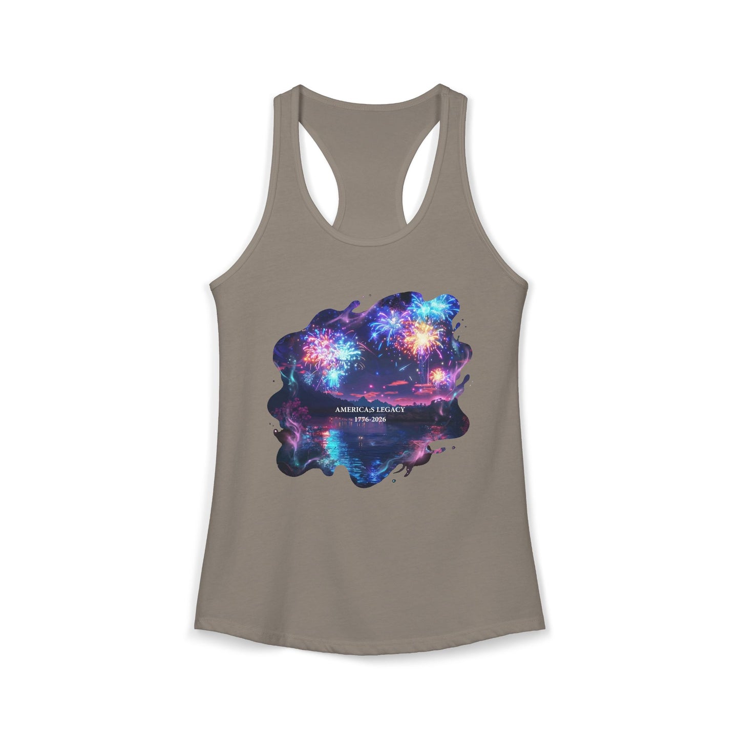 250 Years of Freeday 1776-2026 Independence Day USA Women's Ideal Racerback Tank