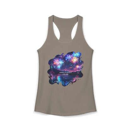 250 Years of Freeday 1776-2026 Independence Day USA Women's Ideal Racerback Tank