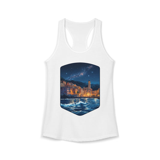 The Lightening City At The Coast Women's Ideal Racerback Tank