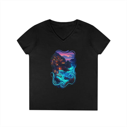 Light In The Sea Women's V-Neck Tee