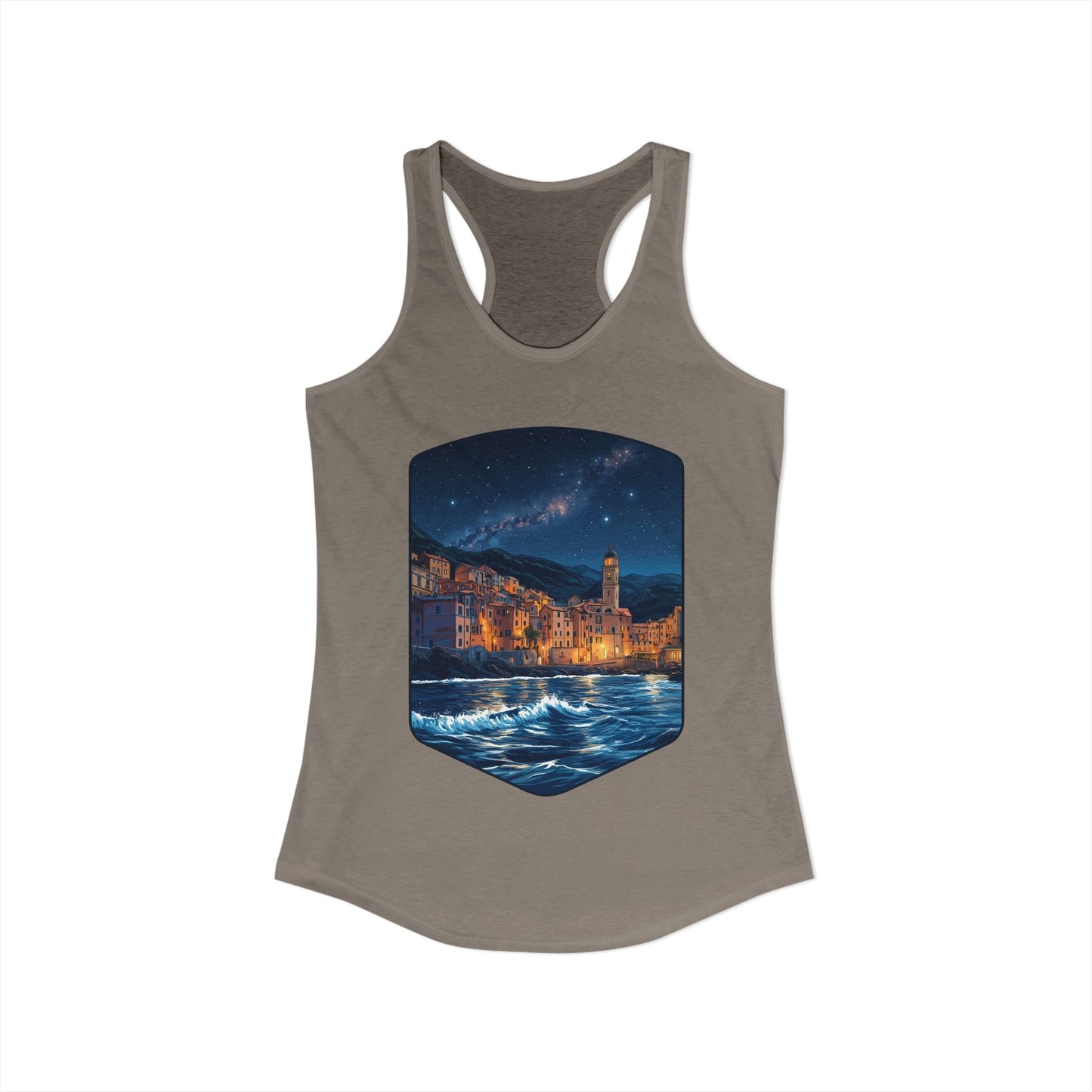 The Lightening City At The Coast Women's Ideal Racerback Tank