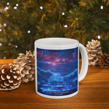 250 Years of Freedom 1776-2026 Independence Day USA Ceramic Mug (11oz/15oz)