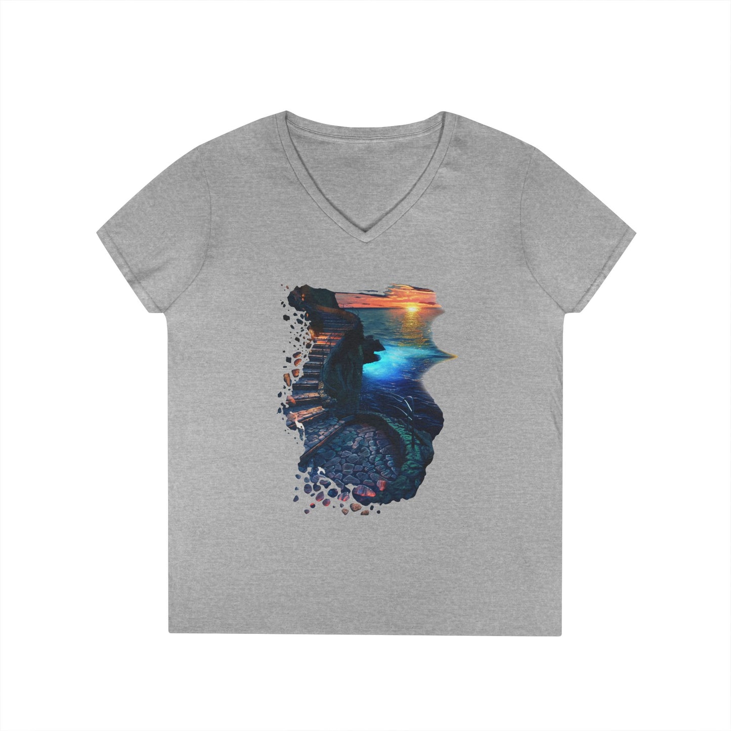 The Glowing Path Women's V-Neck Tee