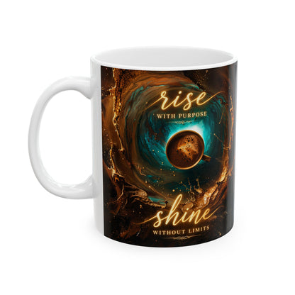 Rise With Purpose Shine Without Limits Ceramic Mug (11oz/15oz)