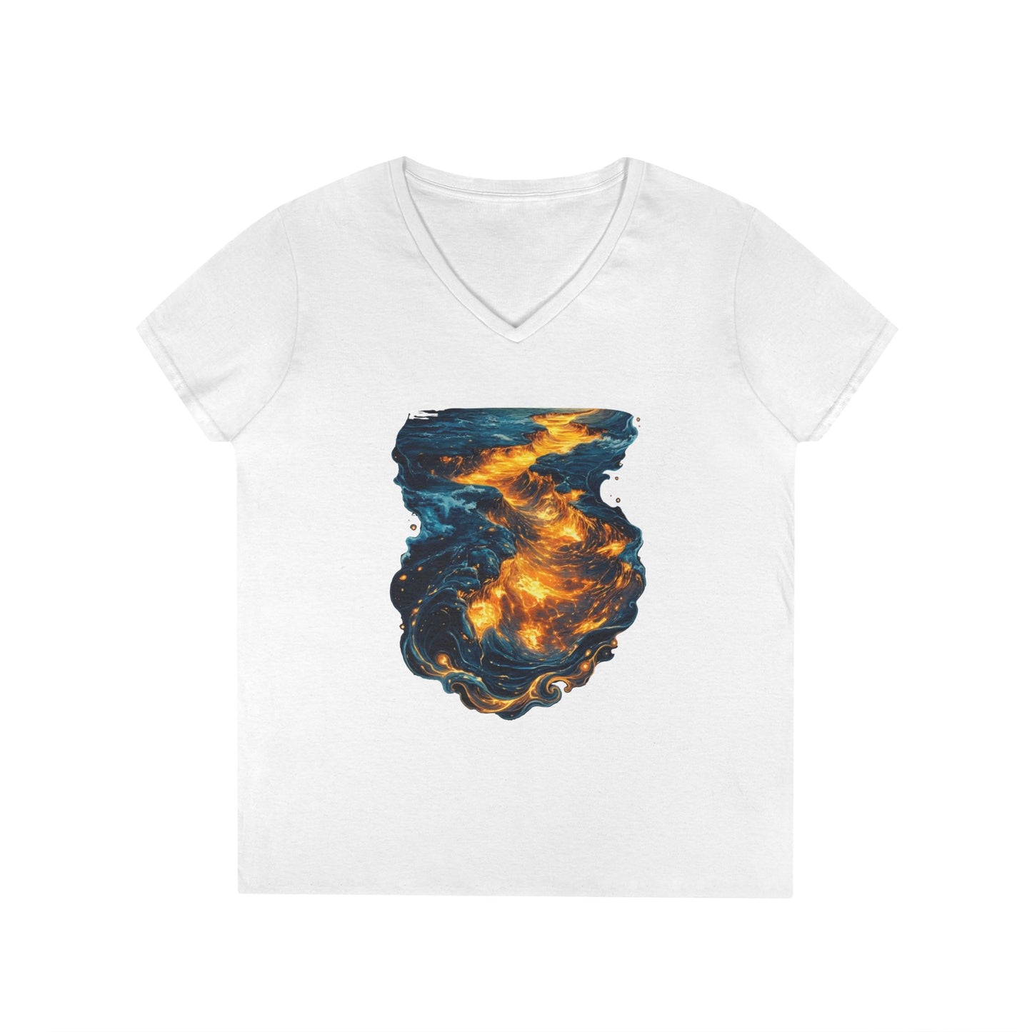 Lava Makes It Path Women's V-Neck Tee