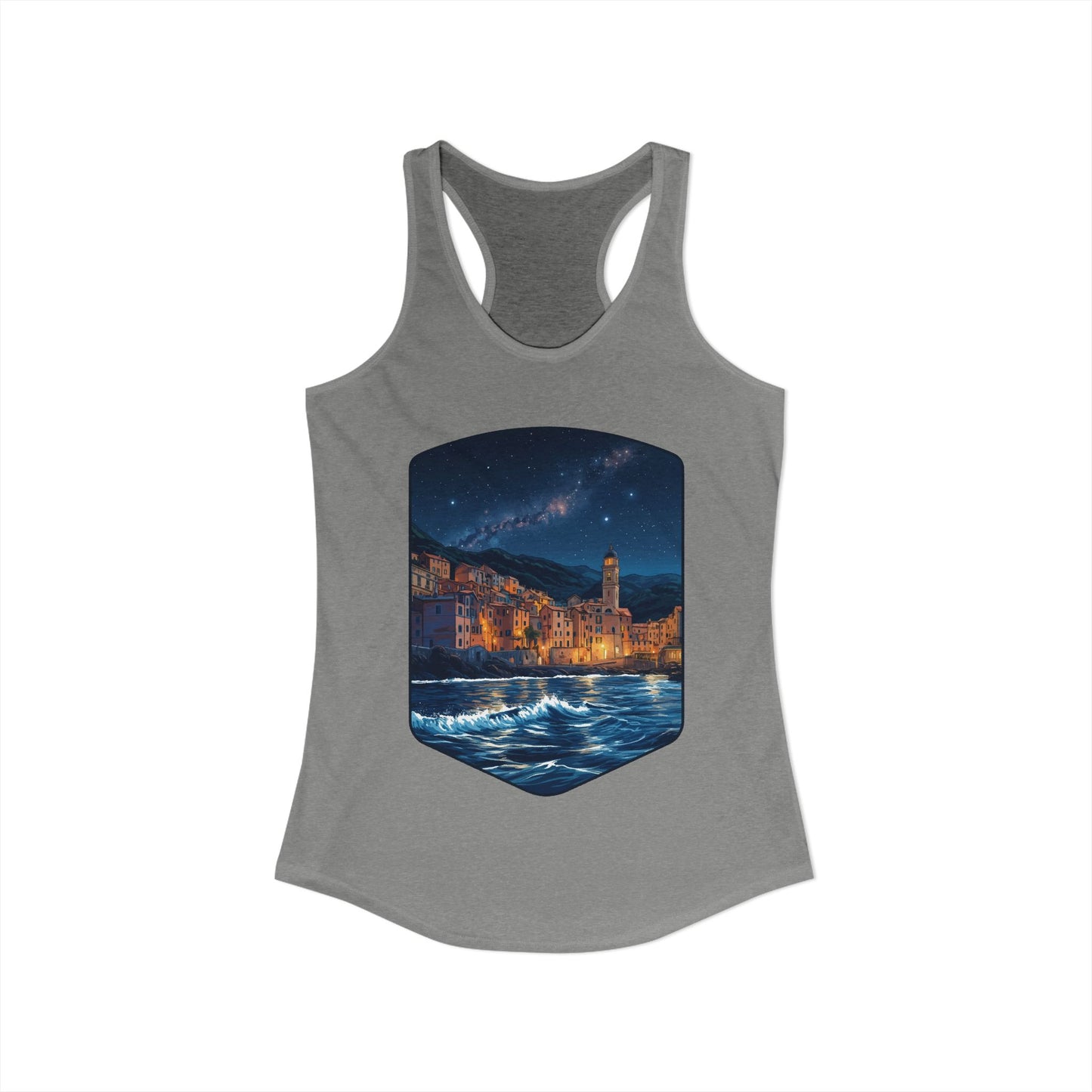 The Lightening City At The Coast Women's Ideal Racerback Tank