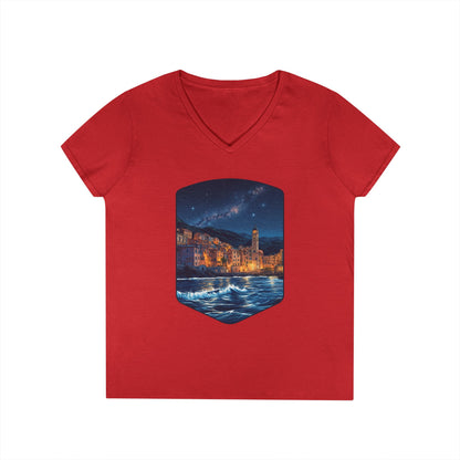The Lightening City At The Coast Women's V-Neck Tee