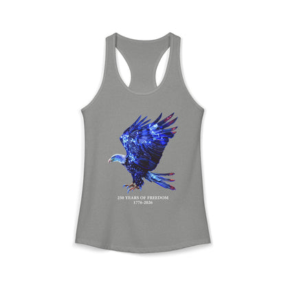 250 Years of Freedom 1776-2026 Independence Day USA Women's Ideal Racerback Tank