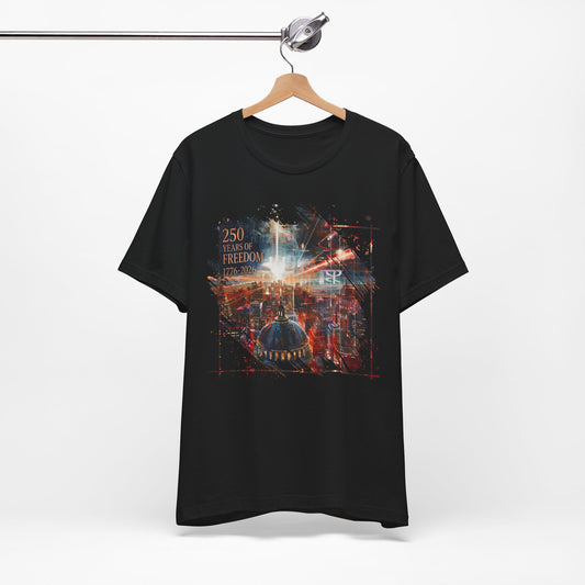 250 Years of Freedom 1776-2026 Independence Day USA Unisex Tee