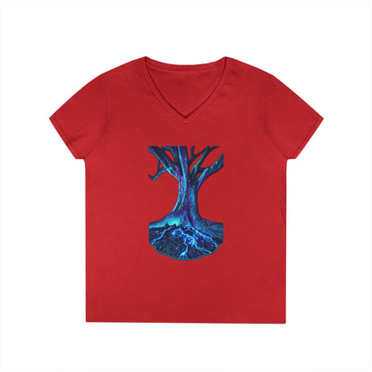 Light In The Tree Women's V-Neck Tee
