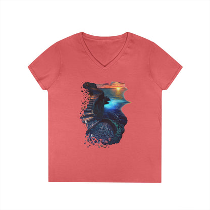 The Glowing Path Women's V-Neck Tee