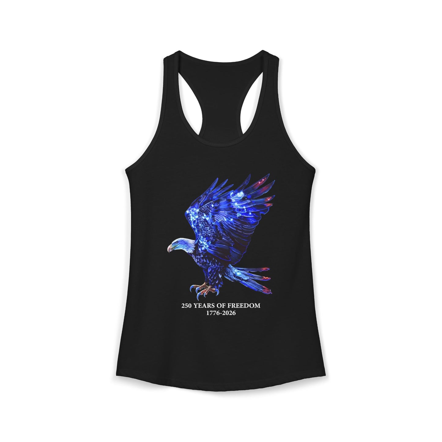 250 Years of Freedom 1776-2026 Independence Day USA Women's Ideal Racerback Tank