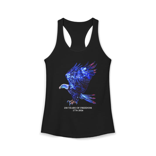 250 Years of Freedom 1776-2026 Independence Day USA Women's Ideal Racerback Tank