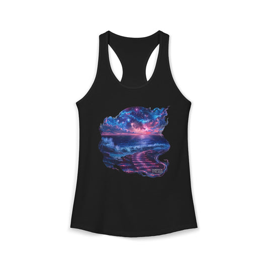 250 Years of Freedom 1776-2026 Independence Day USA Women's Ideal Racerback Tank