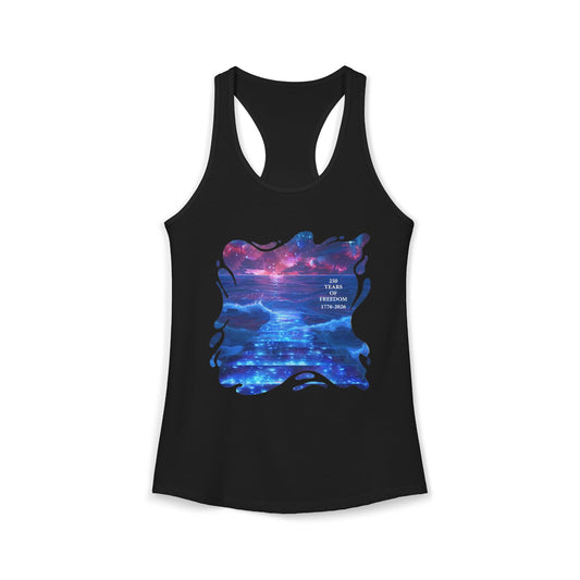 250 Years of Freeday 1776-2026 Independence Day USA Women's Ideal Racerback Tank