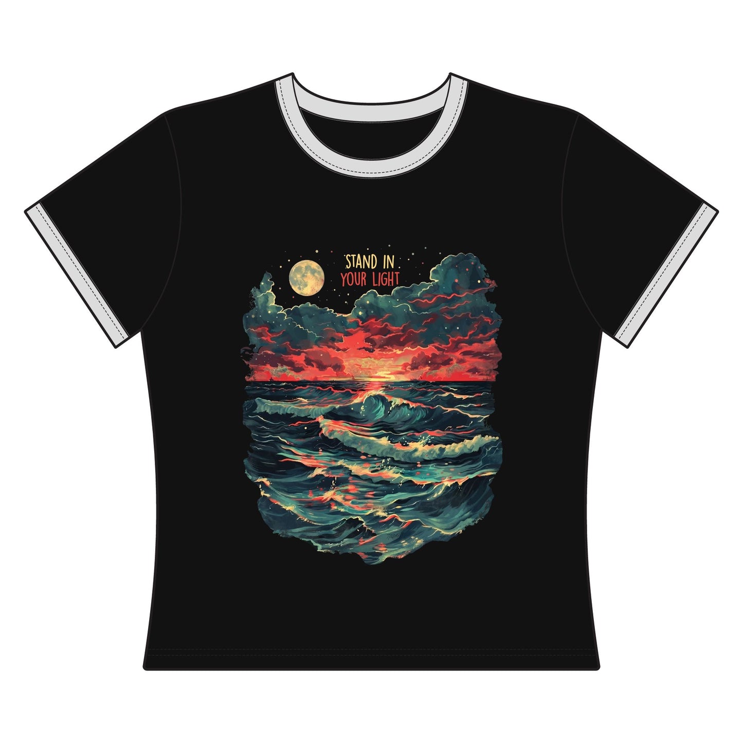 Stand In Your Light Women's Ringer Tee