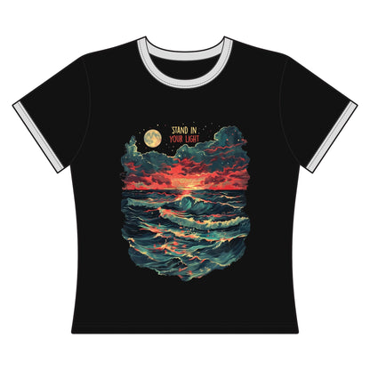 Stand In Your Light Women's Ringer Tee