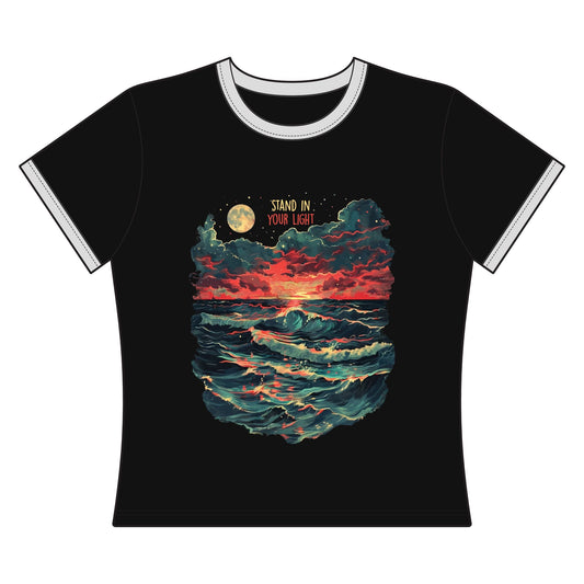 Stand In Your Light Women's Ringer Tee