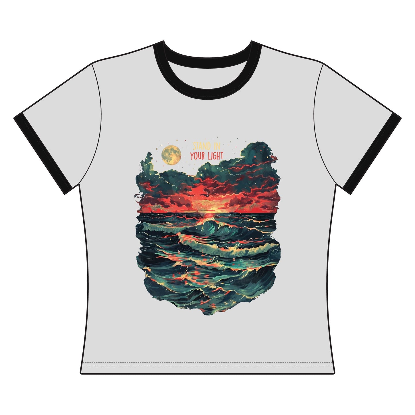 Stand In Your Light Women's Ringer Tee