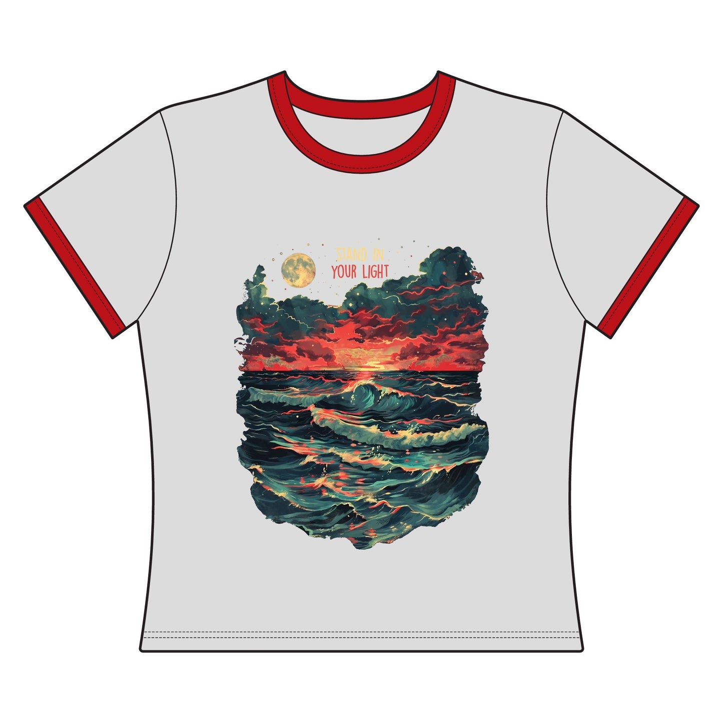 Stand In Your Light Women's Ringer Tee