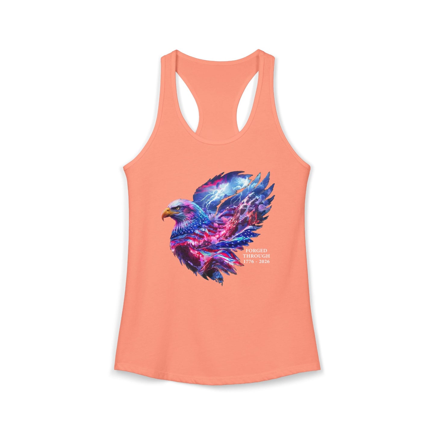 Forged Through 1776-2026 Independence Day USA Women's Ideal Racerback Tank
