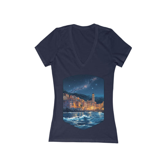 The Lightening City Women's Deep V-neck Tee