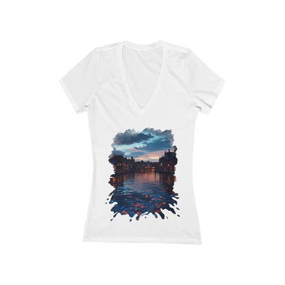 The Lightening Aura Women's Deep V-neck Tee