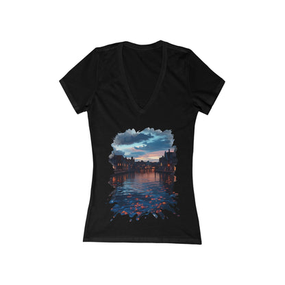 The Lightening Aura Women's Deep V-neck Tee