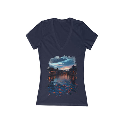 The Lightening Aura Women's Deep V-neck Tee