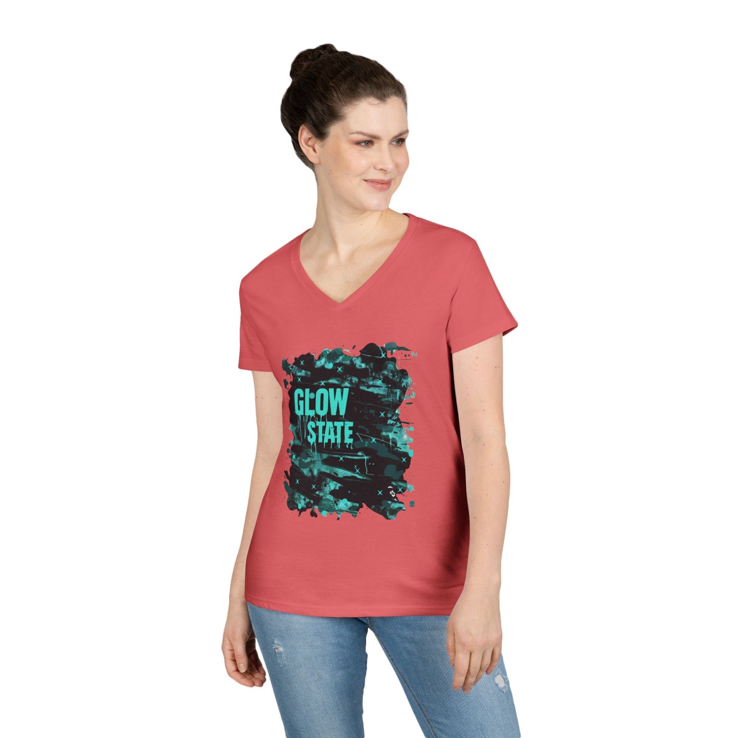 Glow State Women's V-Neck Tee