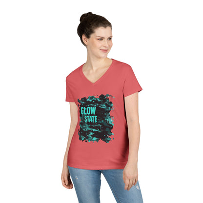 Glow State Women's V-Neck Tee