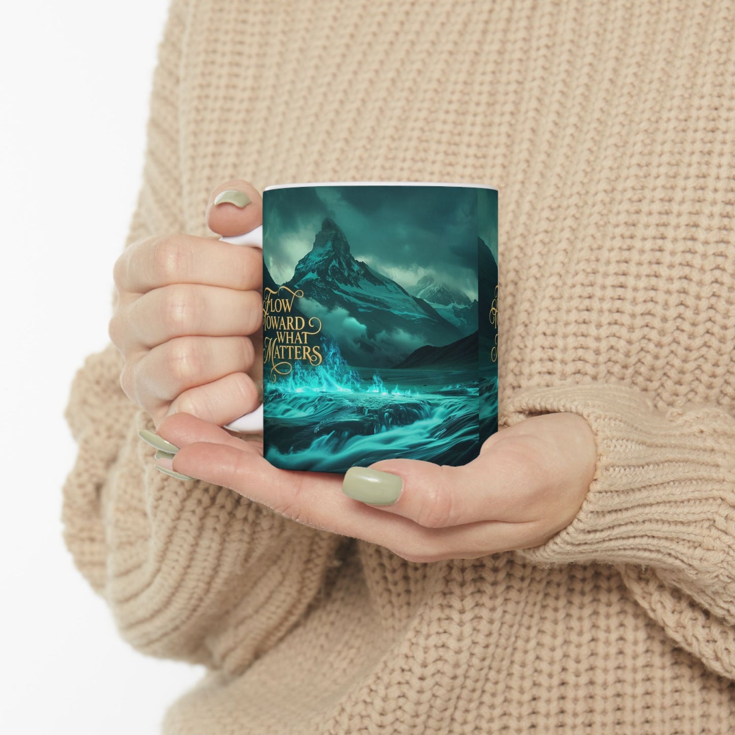 Flow Toward What Matters Ceramic Mug (11oz/15oz)