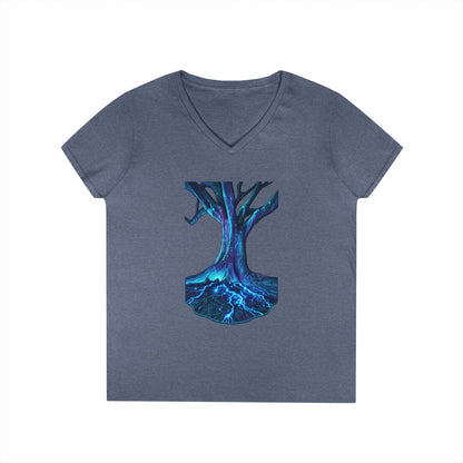 Light In The Tree Women's V-Neck Tee