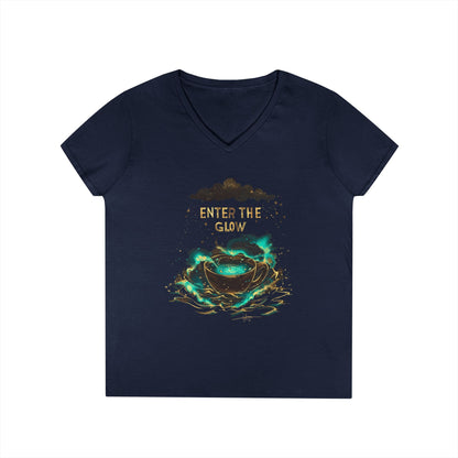 Enter The Glow Women's V-Neck Tee