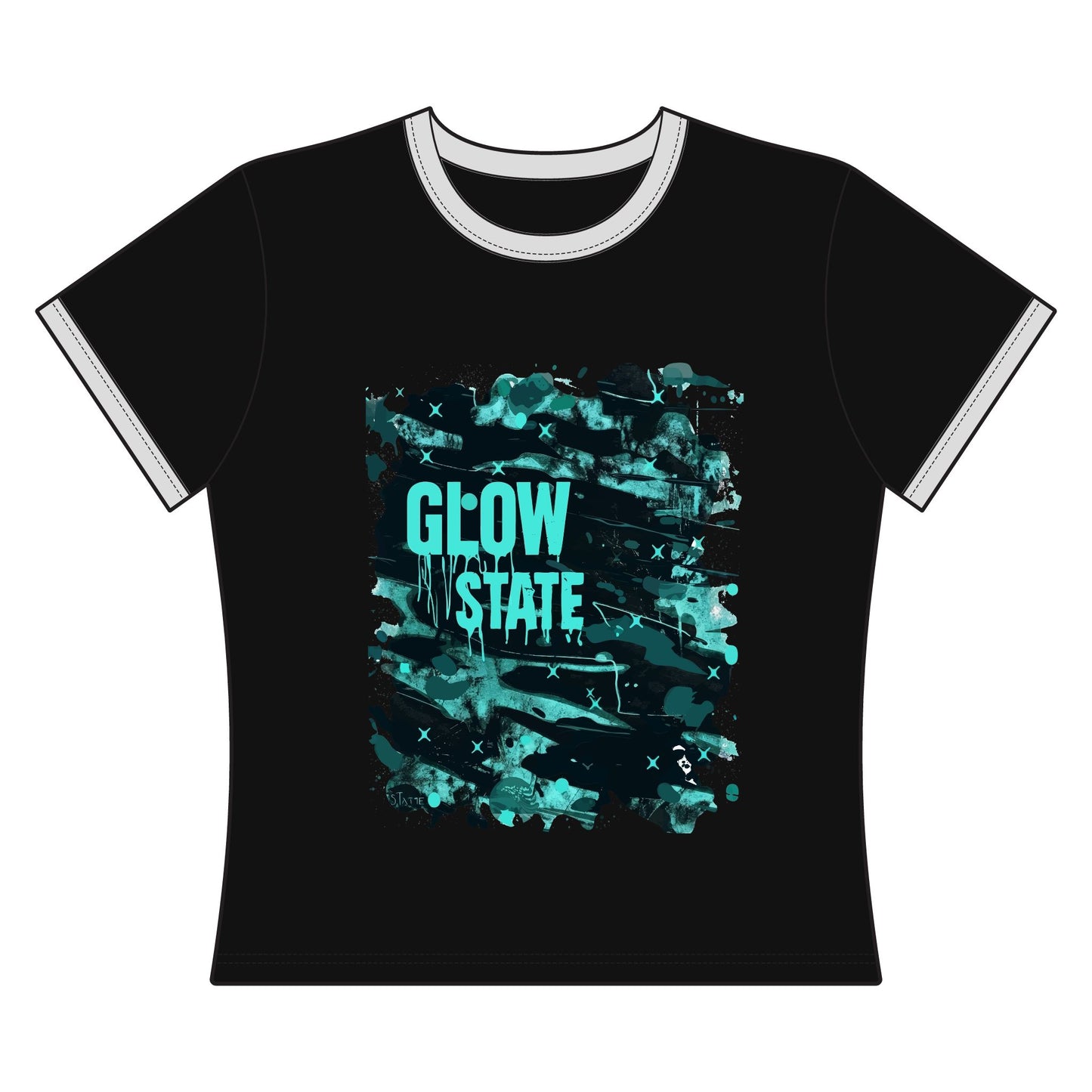 Glow State Women's Ringer Tee