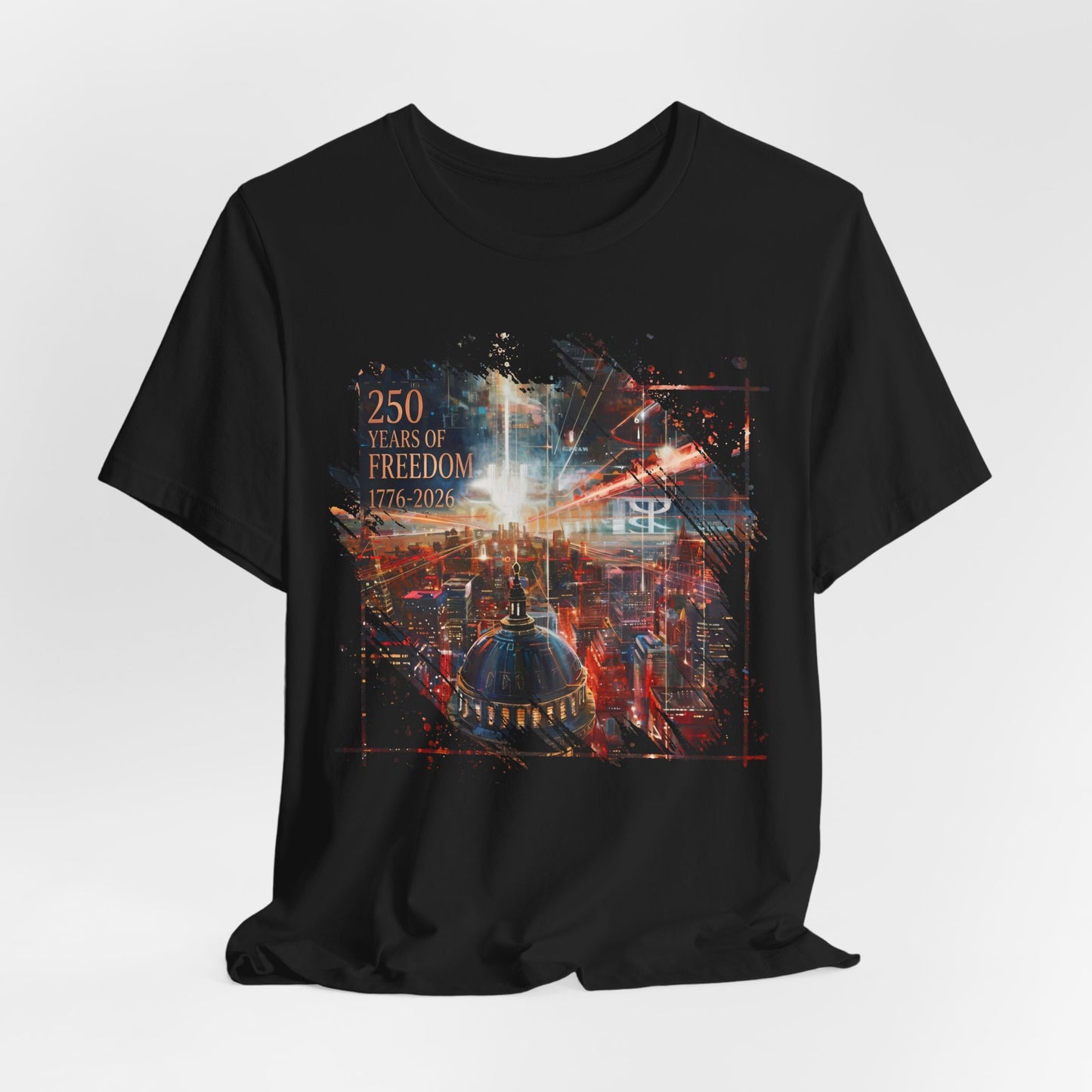 250 Years of Freedom 1776-2026 Independence Day USA Unisex Tee