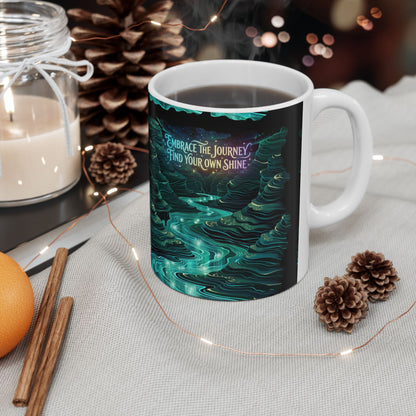 Embrace The Journey Find Your Own Shine Ceramic Mug (11oz/15oz)