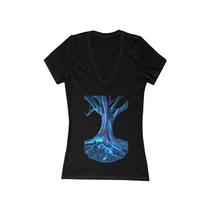 LightInTheTree Women's Deep V-neck Tee