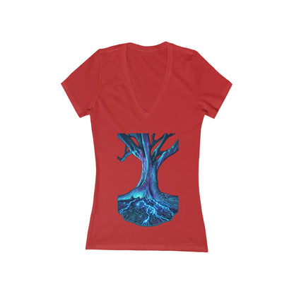 LightInTheTree Women's Deep V-neck Tee