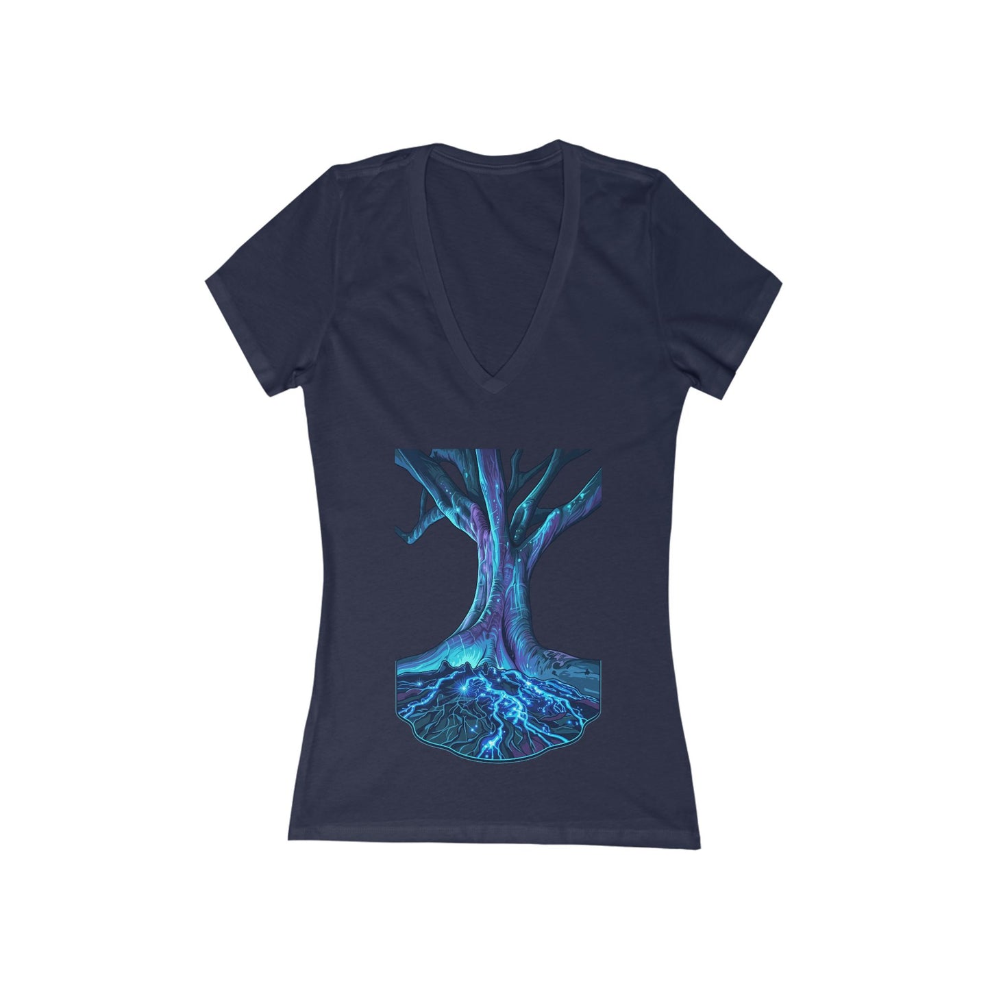 LightInTheTree Women's Deep V-neck Tee