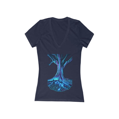 LightInTheTree Women's Deep V-neck Tee