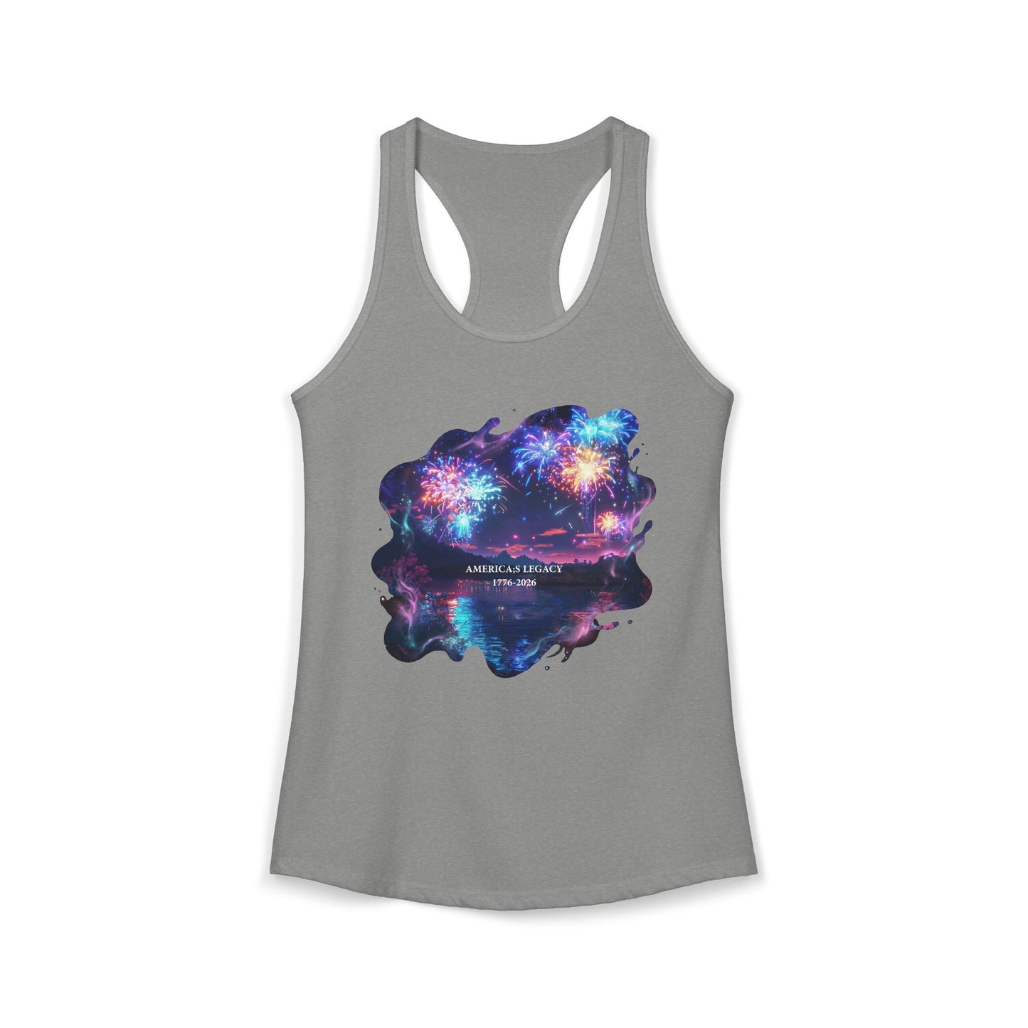 250 Years of Freeday 1776-2026 Independence Day USA Women's Ideal Racerback Tank