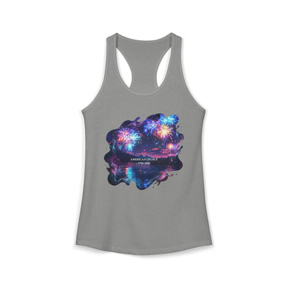 250 Years of Freeday 1776-2026 Independence Day USA Women's Ideal Racerback Tank