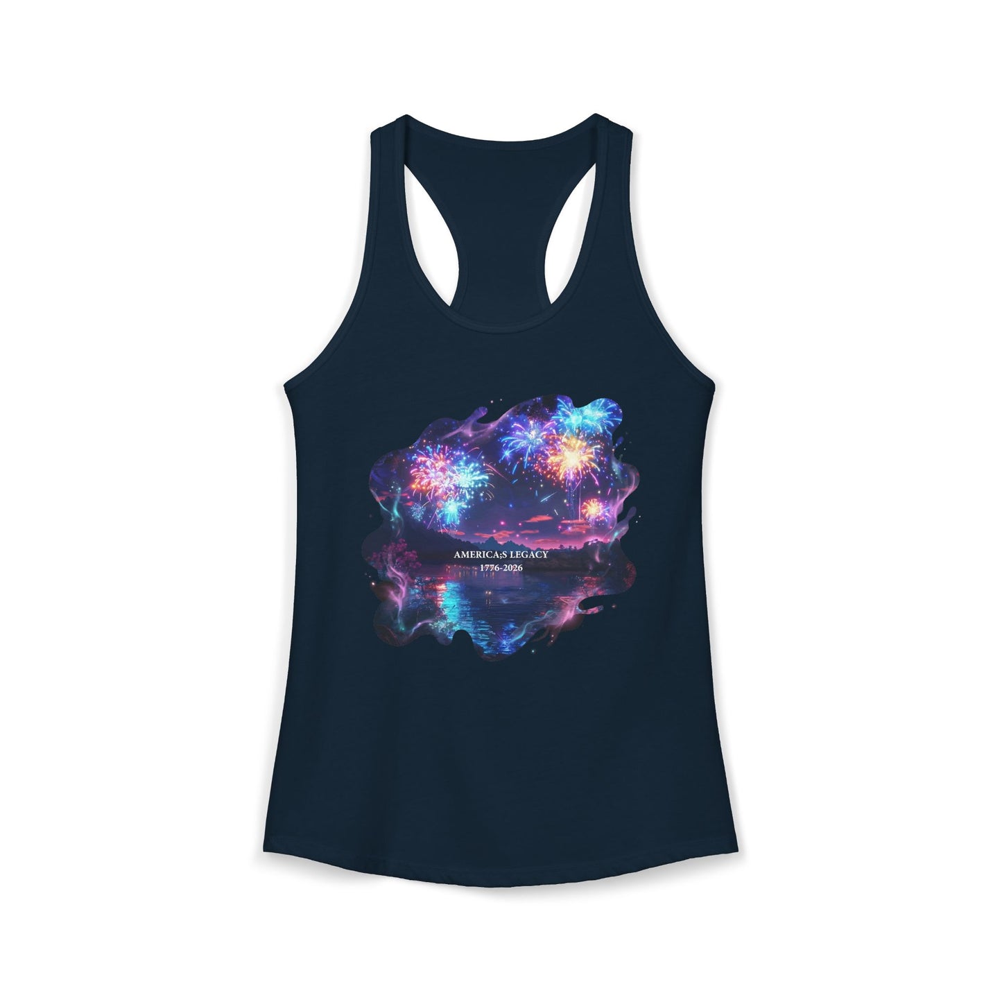 250 Years of Freeday 1776-2026 Independence Day USA Women's Ideal Racerback Tank